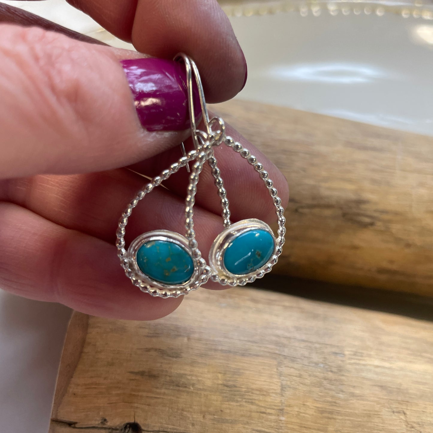 Daydream Beaded Drop Hoops