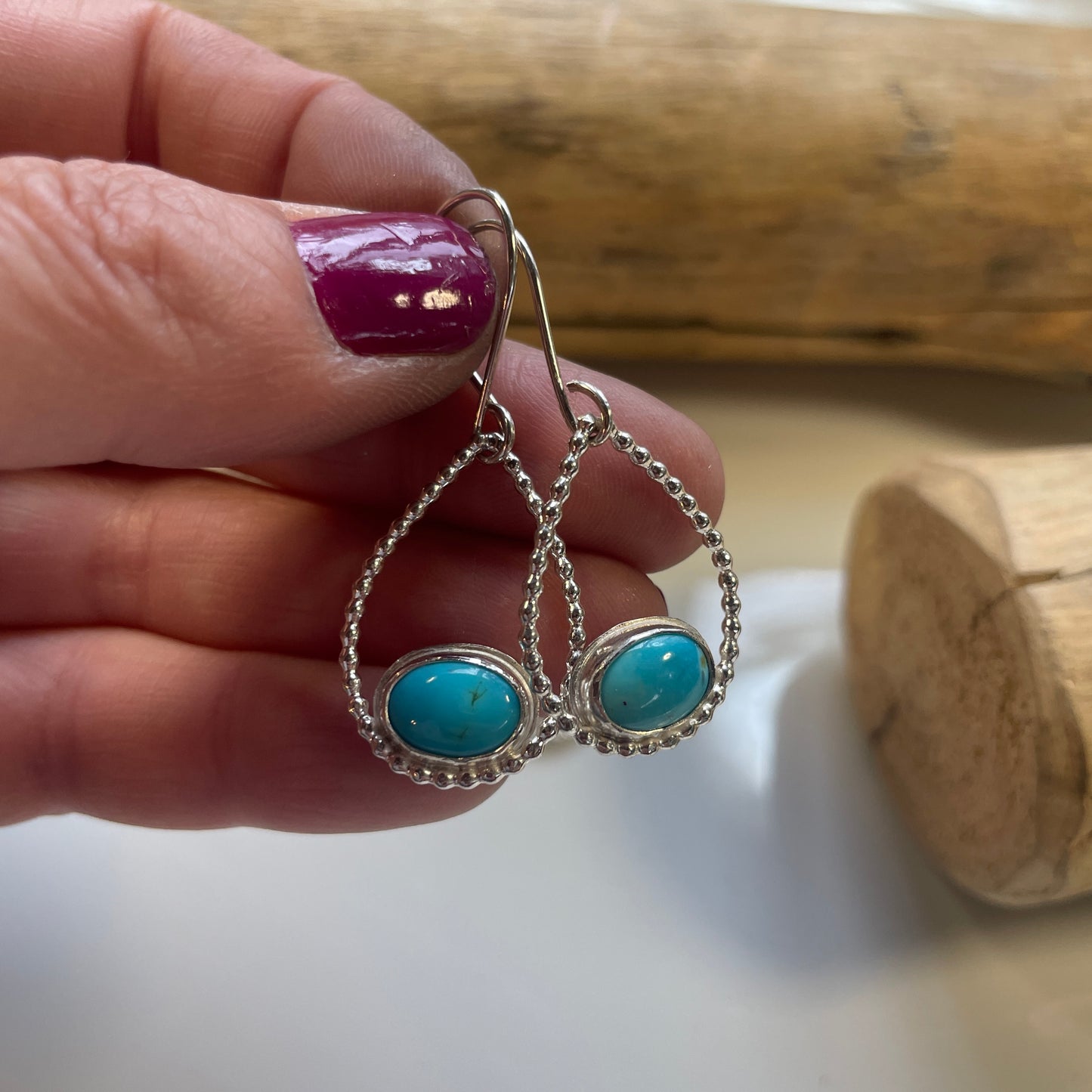 Daydream Beaded Drop Hoops