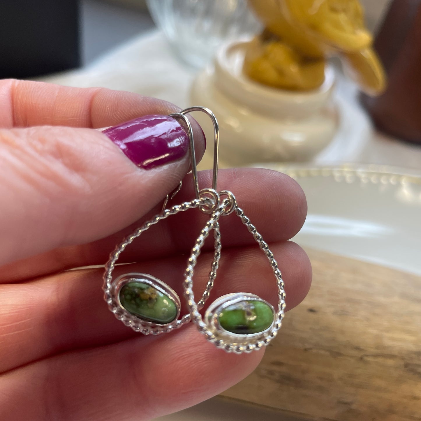 Daydream Beaded Drop Hoops