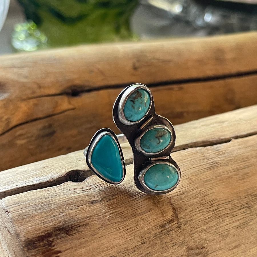 Straight Line Turquoise Ring