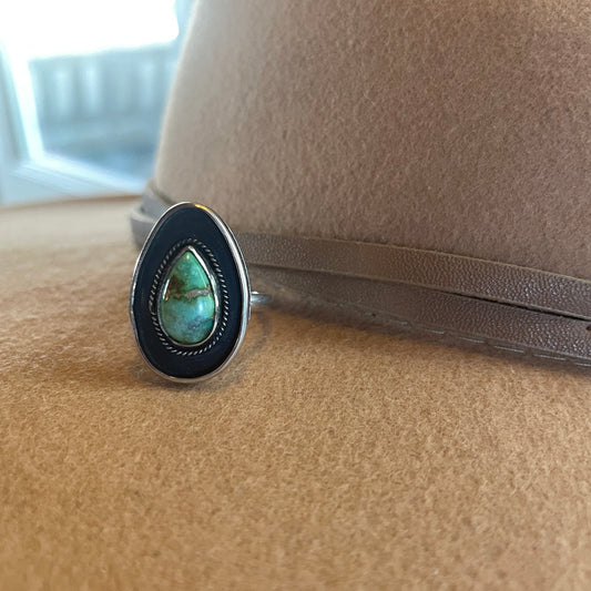 Sonoran Mountain Turquoise Dream Catcher Ring- Size 7
