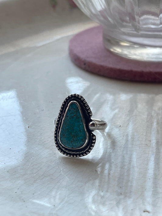 Turquoise Mtn Tinsel Ring- Size 7