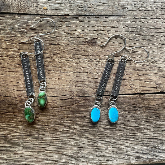 Mixing Patterns Drop Earrings